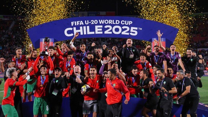 Gasak Argentina, Maroko Angkat Trofi Piala Dunia U-20 Gasak Argentina, Maroko Angkat Trofi Piala Dunia U-20